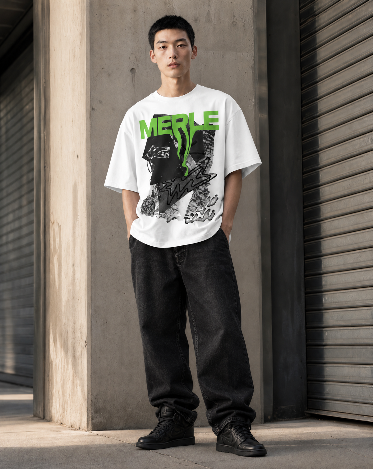 Glitch T-Shirt on the street