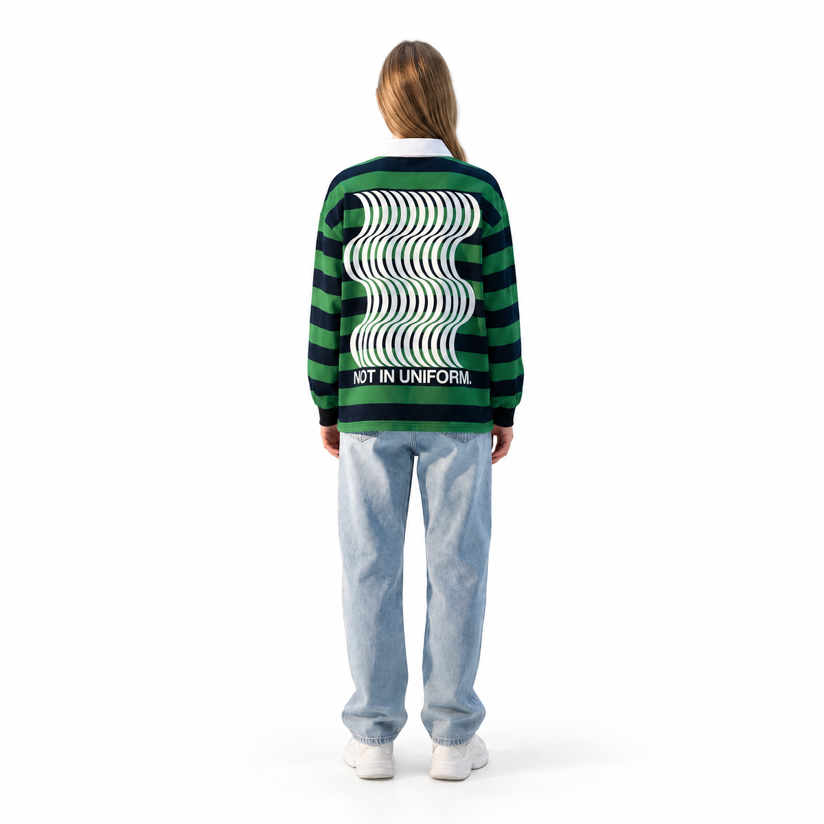 COLOR BLOCK STRIPED POLO