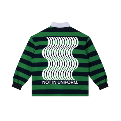 COLOR BLOCK STRIPED POLO