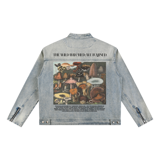 WILD THINGS VINTAGE WASH DENIM JACKET