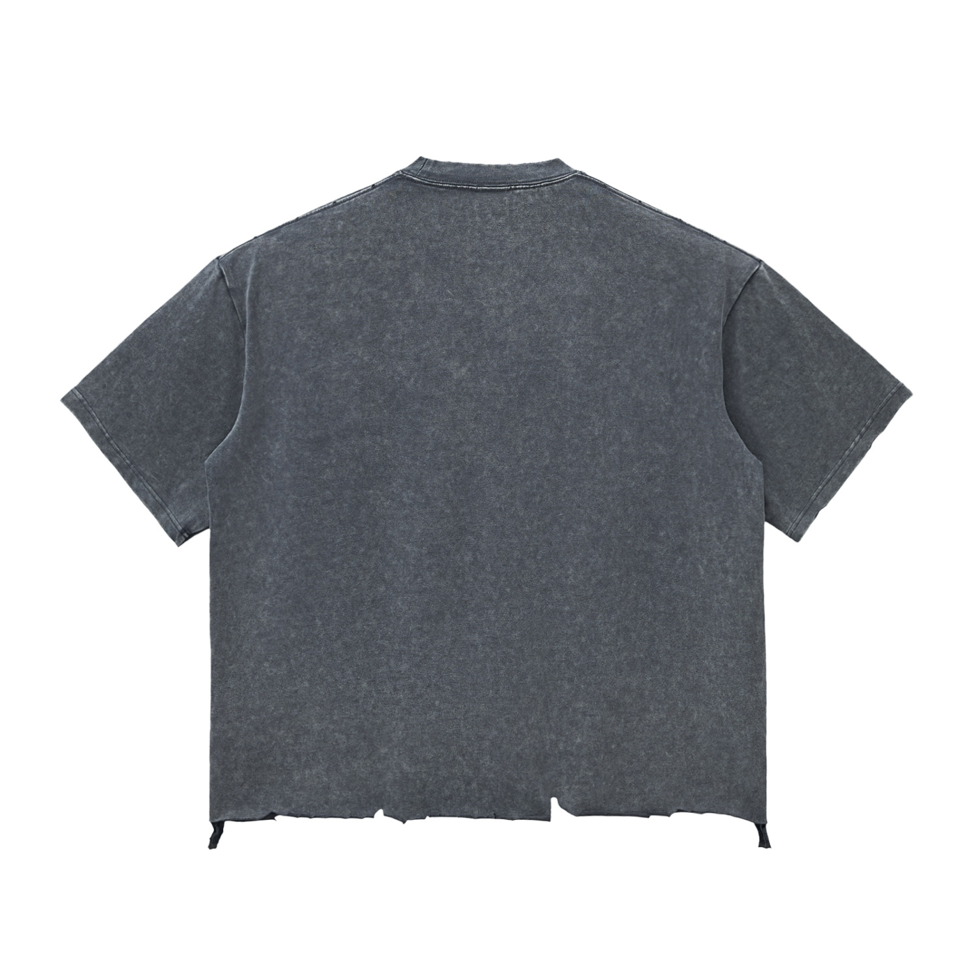 Blank Snow Wash Raw-Hem Boxy T-shirt