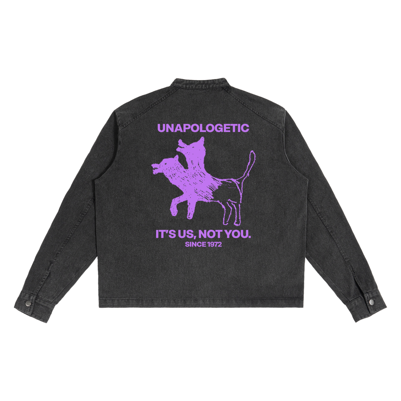 UNAPOLOGETIC DENIM ZIP JACKET