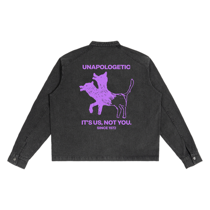UNAPOLOGETIC DENIM ZIP JACKET