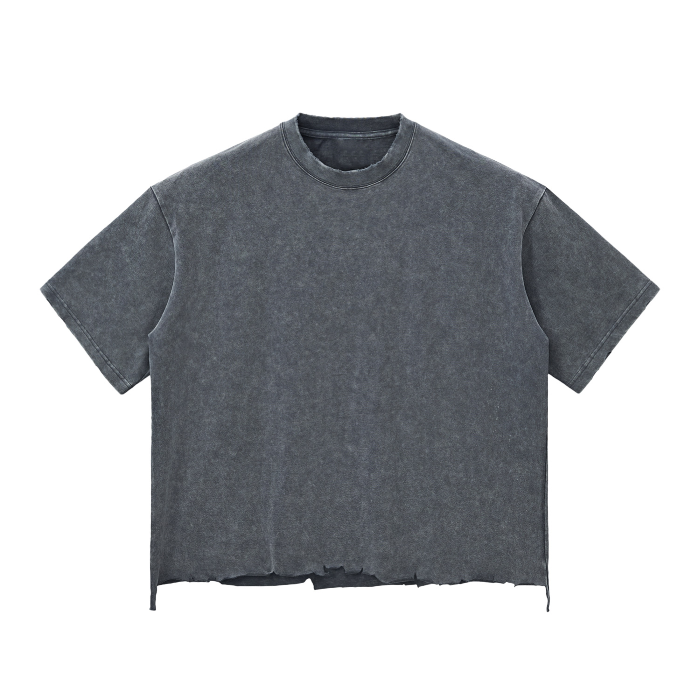 Blank Snow Wash Raw-Hem Boxy T-shirt