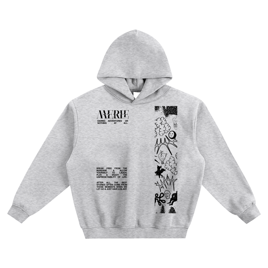 DARING ADVENTURES, FLEECED BOXY  HOODIE