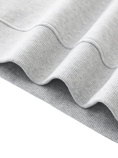 Fleece Mock-Neck Crew Sweatshirt