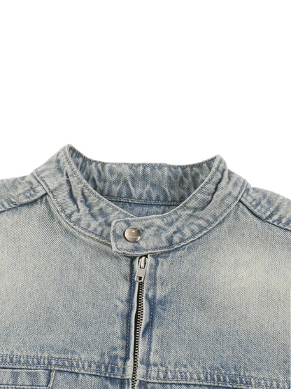 WILD THINGS VINTAGE WASH DENIM JACKET