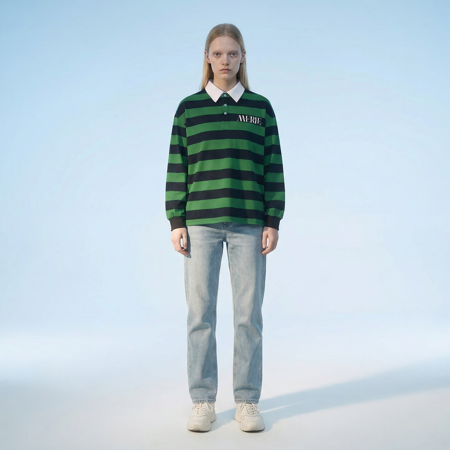 COLOR BLOCK STRIPED POLO